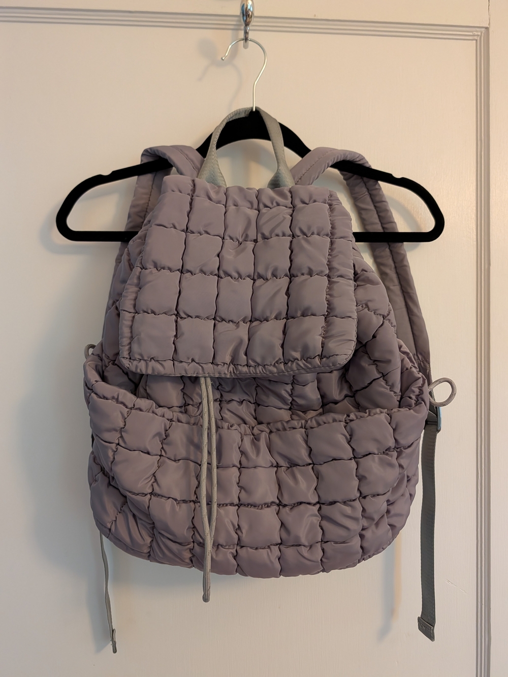 Urban Expressions Quilted Gray Backpack